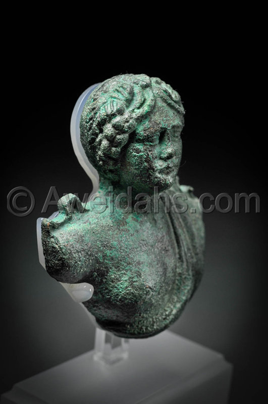 Roman bronze bust of Dionysus, 2nd Century A.D