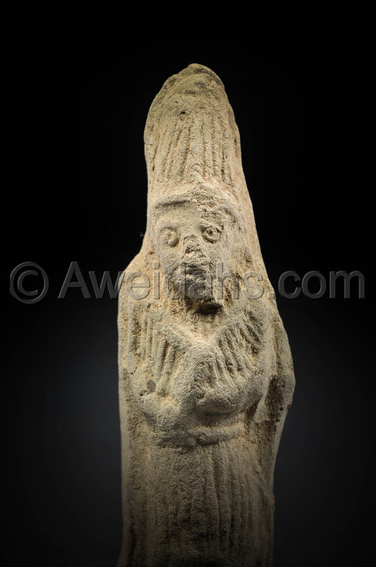 Mesopotamian, Babylonian figure of a stand worshipper, 1800 BC