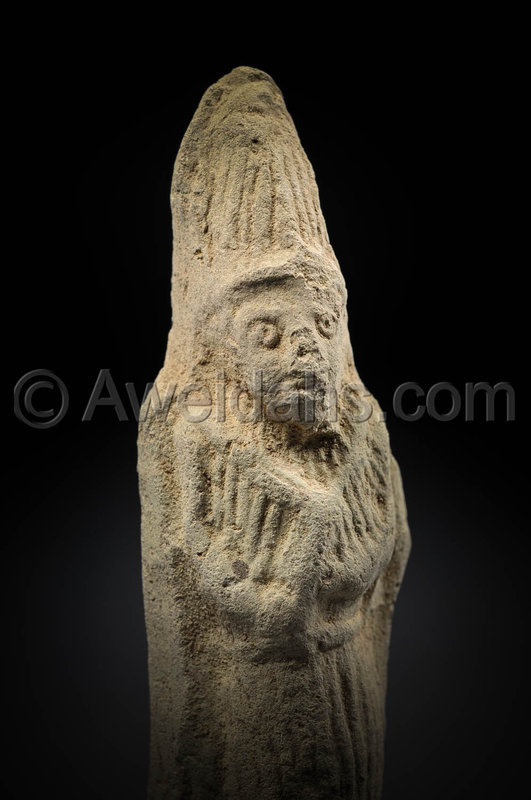 Mesopotamian, Babylonian figure of a stand worshipper, 1800 BC