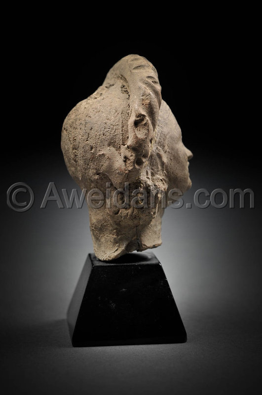 Greco - Roman terracotta female head, 100 BC/AD