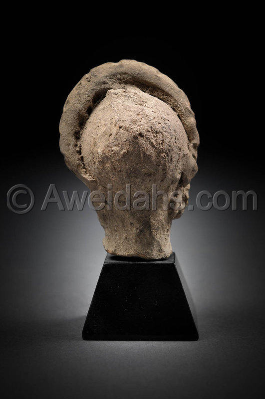 Greco - Roman terracotta female head, 100 BC/AD