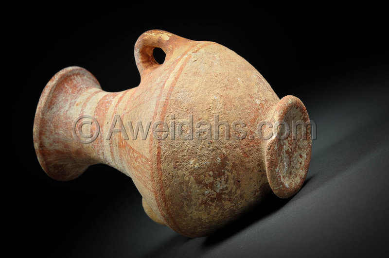 Canaanite biblical Late Bronze Age pottery wine amphora, 1550 BC