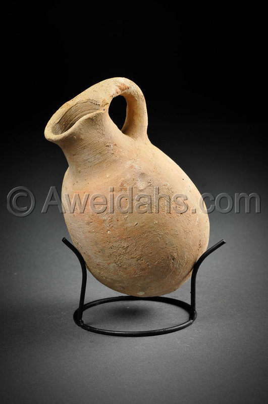 Biblical Iron Age pottery wine measuring juglet, 1000 BC