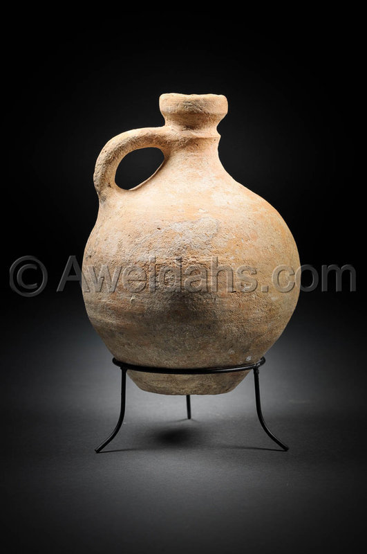 Biblical Iron Age pottery wine decanter, 1000 - 700 BC