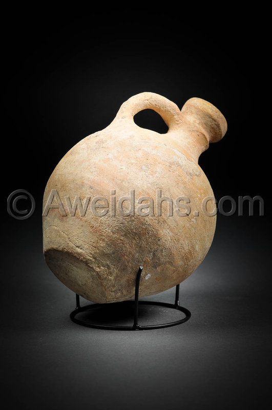 Biblical Iron Age pottery wine decanter, 1000 - 700 BC