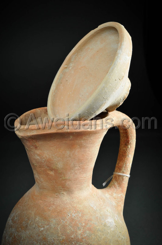 Iron Age, Israelite period wine pitcher and drinking bowl, 1000 BC