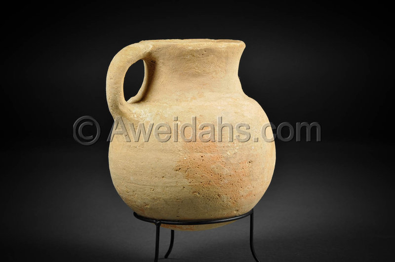 Biblical Iron Age pottery wine pitcher, 1000 B.C.