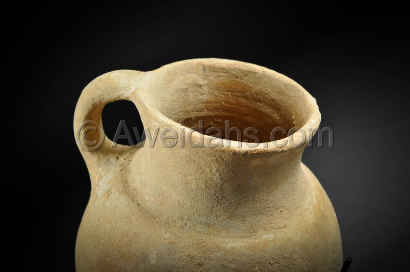 Biblical Iron Age pottery wine pitcher, 1000 B.C.