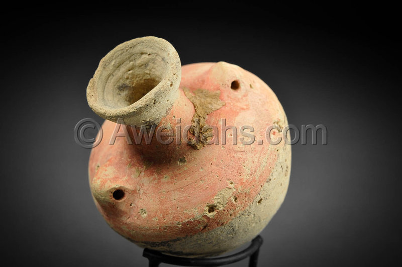 Roman painted pottery perfume jar, 100 - 300 A.D