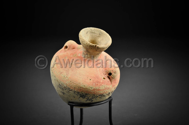 Roman painted pottery perfume jar, 100 - 300 A.D