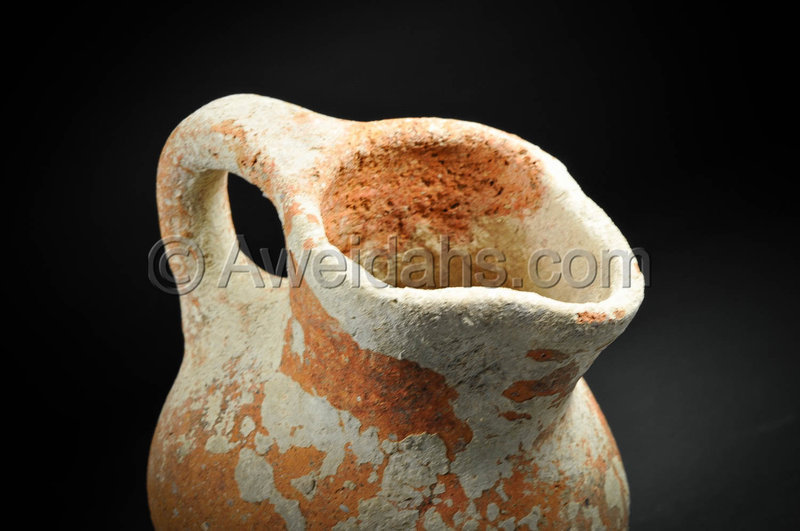 Biblical Iron Age pottery wine pitcher, 1000 BC