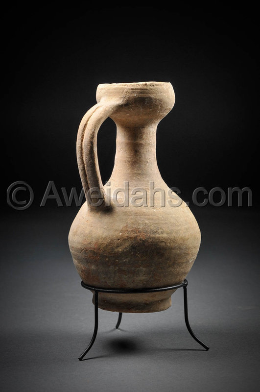 Canaanite Late Bronze Age pottery wine pitcher, 1550 - 1200 BC