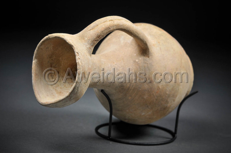 Canaanite Late Bronze Age pottery wine pitcher, 1550 - 1200 BC