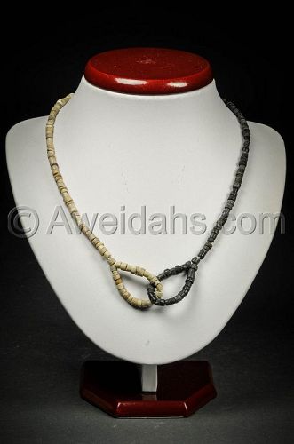 Ancient Roman Black&White stone beads necklace, 1st - 2nd Cent. AD