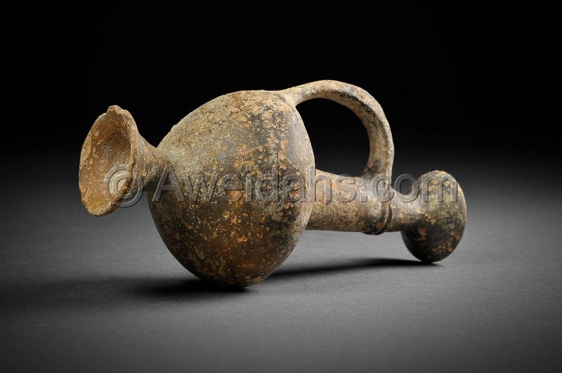 Cypriot, Late Bronze Age burnished pottery juglet, 1550 - 1200 BC