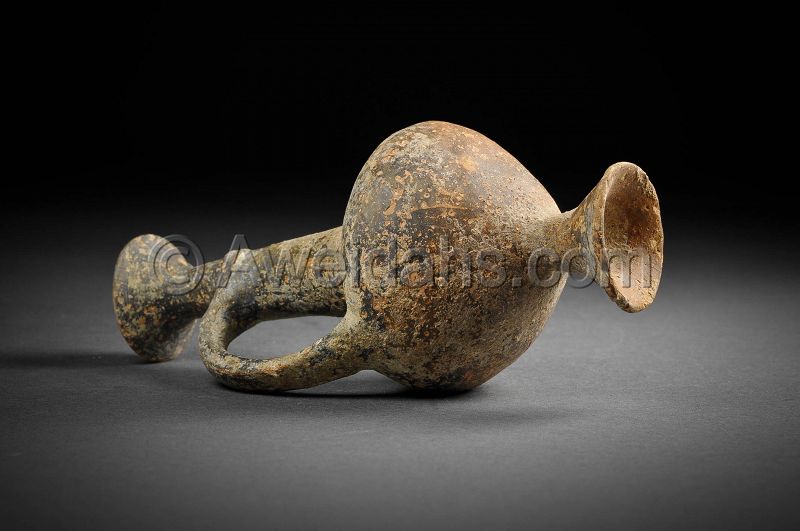 Cypriot, Late Bronze Age burnished pottery juglet, 1550 - 1200 BC