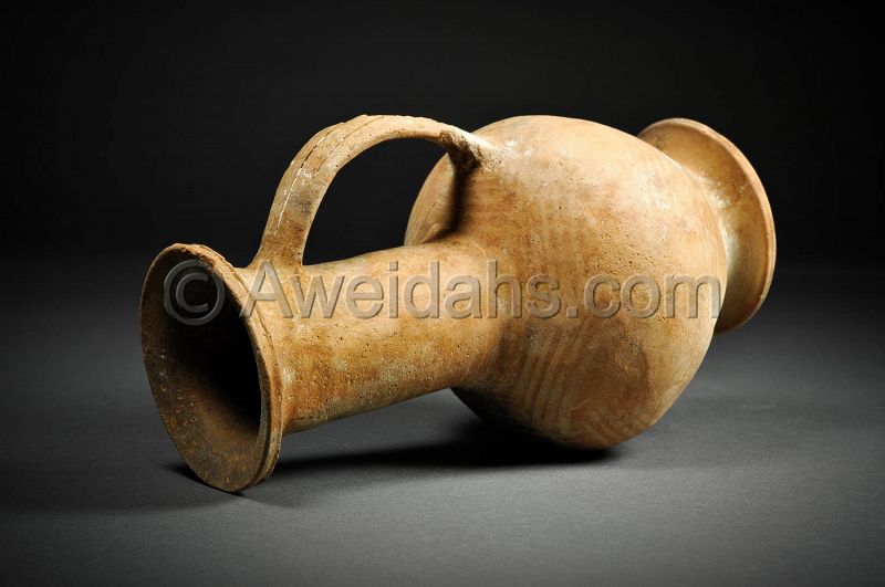 Cypriot - Late Bronze Age pottery wine jug, 1550 - 1200 BC