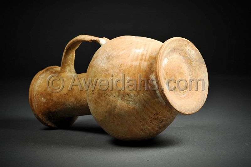 Cypriot - Late Bronze Age pottery wine jug, 1550 - 1200 BC