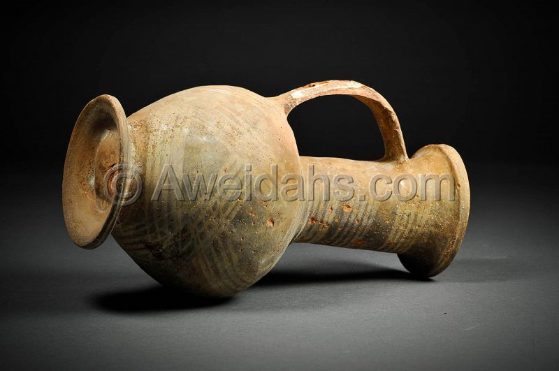 Cypriot - Late Bronze Age pottery wine jug, 1550 - 1200 BC