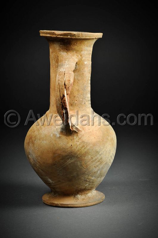 Cypriot - Late Bronze Age pottery wine jug, 1550 - 1200 BC