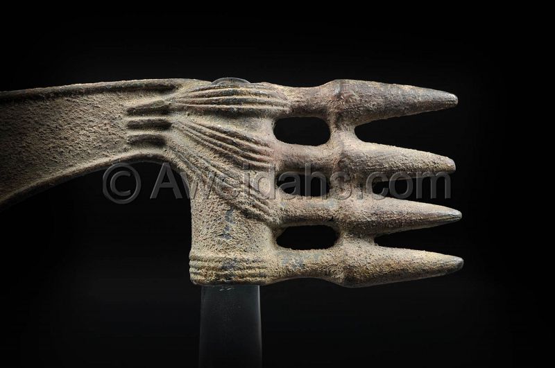 Persian decorated bronze spike-butted axe-head 1000 BC