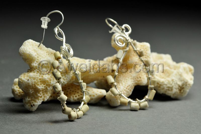 Ancient Roman stone beads earrings, 100 – 300 AD