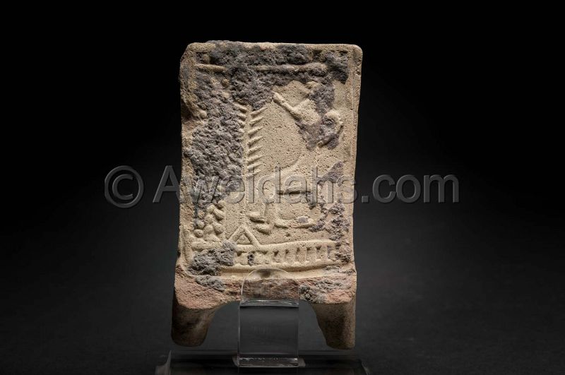 Old Babylonian decorated clay plaque, 2040 - 1750 BC
