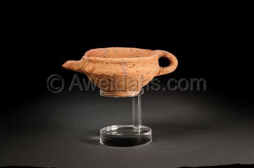 Ancient Late Bronze Age pottery oil filler, 1550 BC