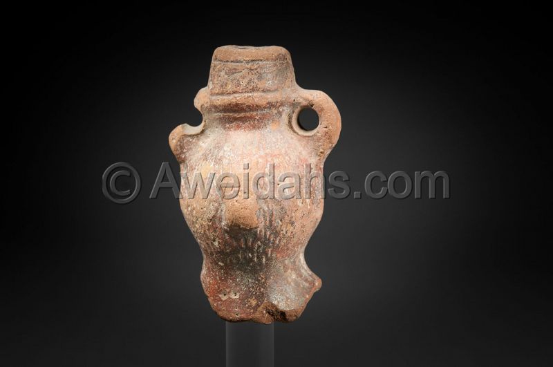 Ancient Greco- Roman terracotta head, 100 BC/AD