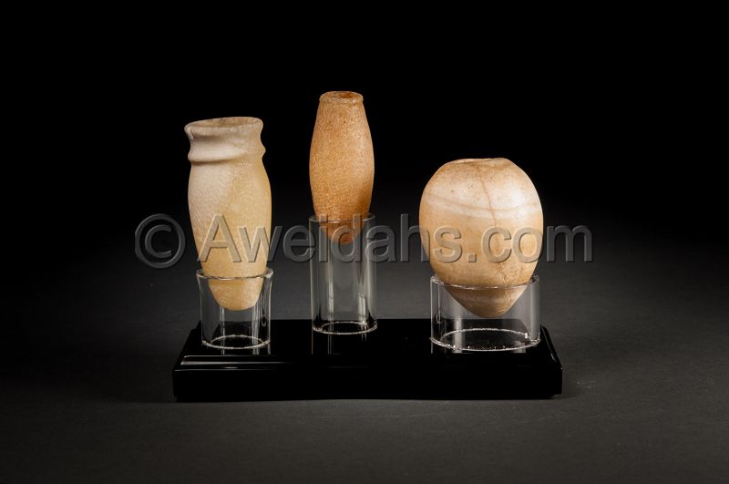 Ancient Egyptian cosmetic alabaster set, 2000 BC