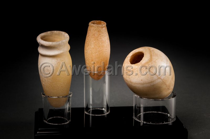 Ancient Egyptian cosmetic alabaster set, 2000 BC