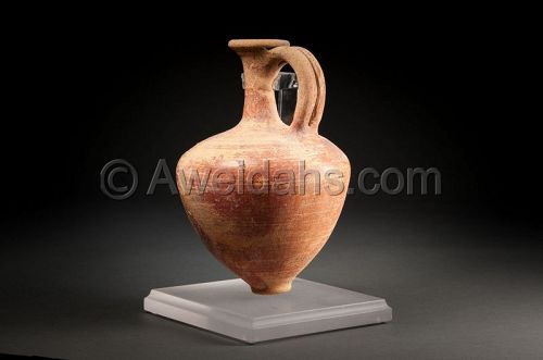 ANCIENT MIDDLE BRONZE AGE BURNISHED POTTERY JAR, 1850 BC