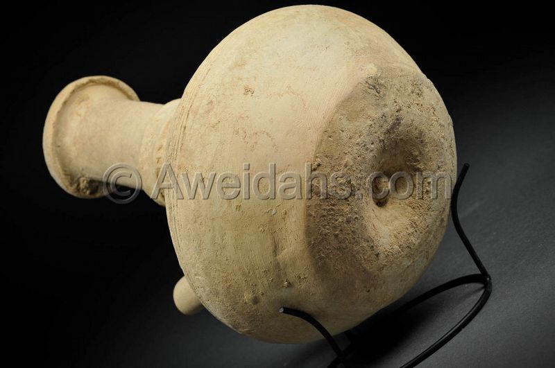 Ancient Byzantine spouted pottery vessel, 500 AD