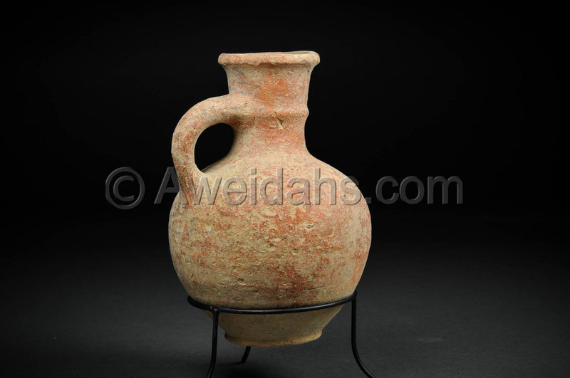 Biblical Iron Age pottery wine decanter, 1000 BC