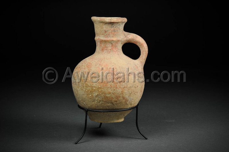 Biblical Iron Age pottery wine decanter, 1000 BC