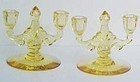 Heisey Sahara Trident Candlestick (pair)