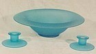 Tiffin Blue Satin Console Set