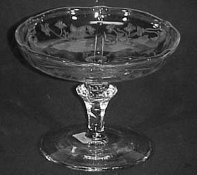 Tiffin Oneida Etched 4" Compote