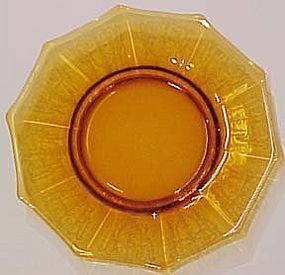 Cambridge Amber Cleo Etched 8" Plate
