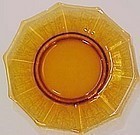 Cambridge Amber Cleo Etched 8" Plate