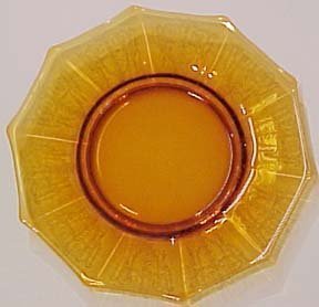 Cambridge Amber Cleo Etched 8&quot; Plate