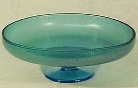 Northwood Blue Stretchglass 8" Compote