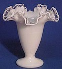 Fenton Crystal Crest 6.25" Vase