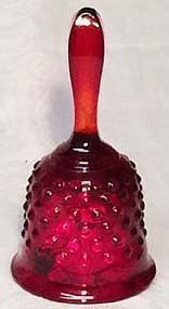Fenton Colonial Red Hobnail Bell