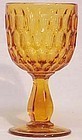 Fenton Colonial Amber Thumbprint 10 oz. Goblet