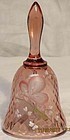 Fenton Pink Hand-painted Diamond Optic Bell