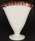 Fenton Peach Crest 7" Fan Vase