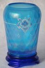 Fenton Blue Diamond Optic 2-pc Stretch Vase