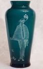 Fenton Danielle 10.5" Cased Teal Vase, Connoisseur Collection