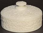 Westmoreland Bramble (maple leaf) Milk glass Covered Candy